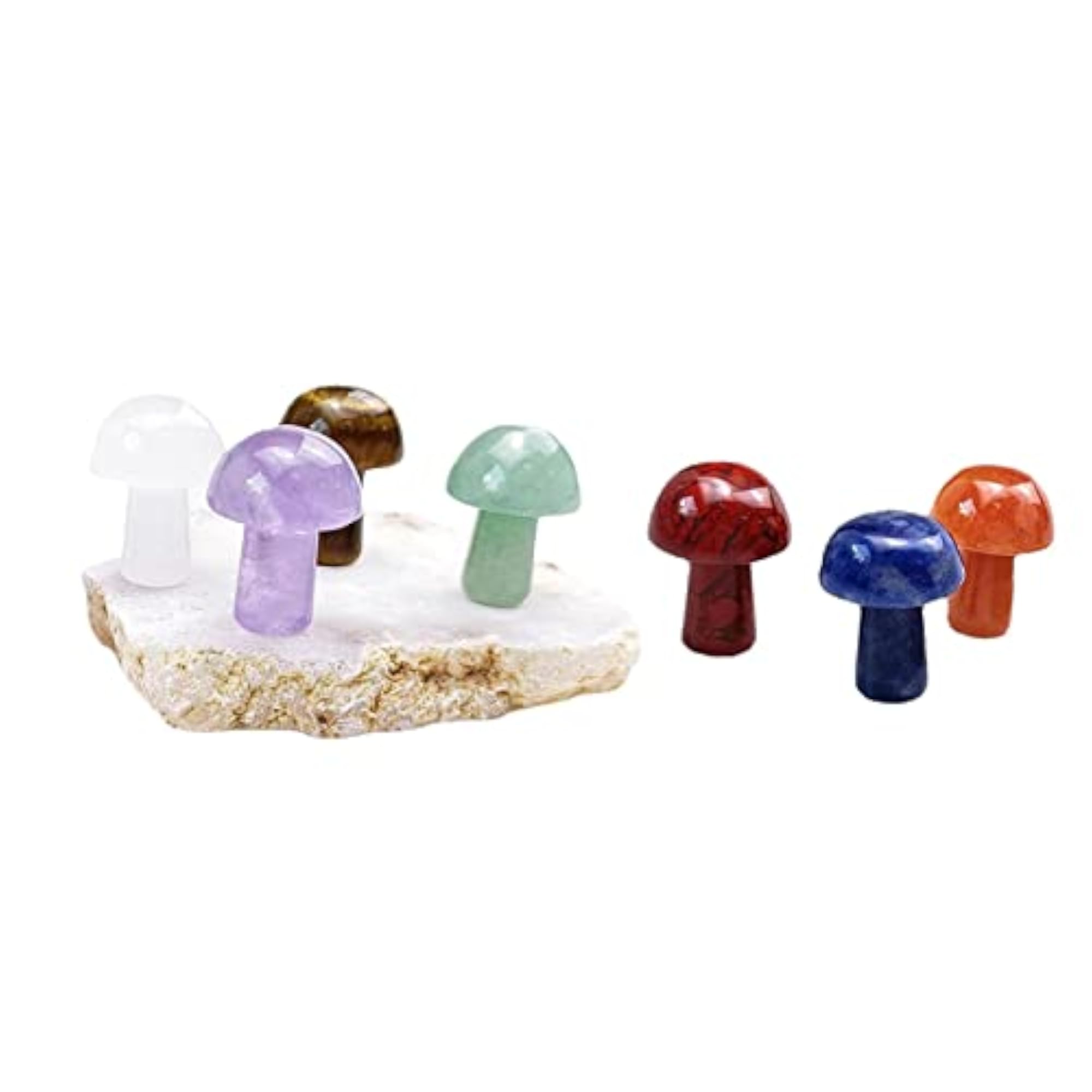7X Mushroom Crystal Gemstone for Lucky Meditation Gift