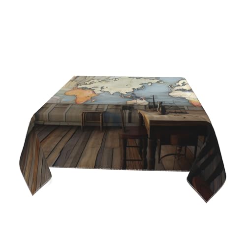Nappe de table carrée 1,8m Steampunk idéale repas extérieur - 4