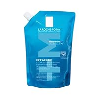 La Roche-Posay Face Cleanser Purifying Foaming Gel Effaclar +M Eco Refill Pouch 400ml, Helps Oily Sensitive Skin, Pump Bottle, Phylobioma Active + Zinc PCA + Thermal Spring Water
