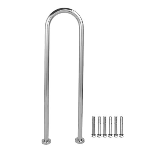 Pool Handrail, 304 Stainless Steel Stair Pool Rail Grip Hand Rail Swimming Pool Stair Rail Hand Grab Ladder Rail for Inground Pool