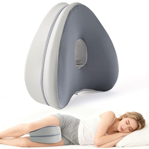 Dioxide Knee Pillow for Sleeping on Side, Memory Foam Pillow for Side Sleepers, Orthopaedic Leg Pillow Revojet Alignment Pillow for Knee Cushion for Sleeping option