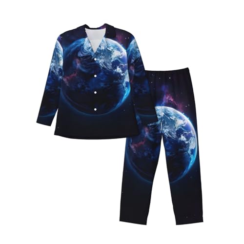 Pyjama homme confortable Universe Planet contre le froid et les nuits agitées