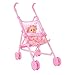 GMN Chariot de Poussette de poupée Infantile Pliable avec poupée pour poupée de 12 Pouces Rose