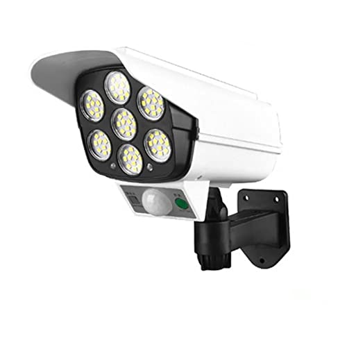 Luminaria Solar Camera Dummy Falsa Sensor Movimento Kit 3 Uni Resistente Detecta Presença Controle 3