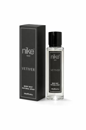 Image of Nike Vetiver Body Mist Spray for Men, Woody Citrus Fragrance, Long-lasting, Aluminium Free, 200ml