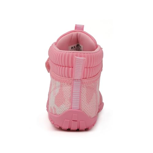 Image of KUBUA Kids High Top Barefoot Shoes Boys Girls Minimalist Zero Drop Sneakers | Wide Toe Box, Padded Collar for Ankle Support, Non-Slip, Hiking, Tennis, Walking, School, Wrestling, Gym, Little Kid, Big Kid