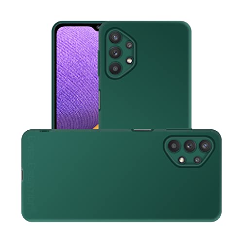 Image of Case Creation Liquid TPU Silicone Cover for Samsung Galaxy A32 5G Soft Case,Anti-Dirty Slim Case Frosted Matte TPU Raised Bezel (Splash of Color) Back Case Cover for Samsung Galaxy A32 5G -Lake Green