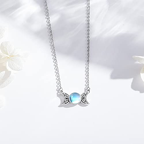 Collana della dea della luna tripla Collana in