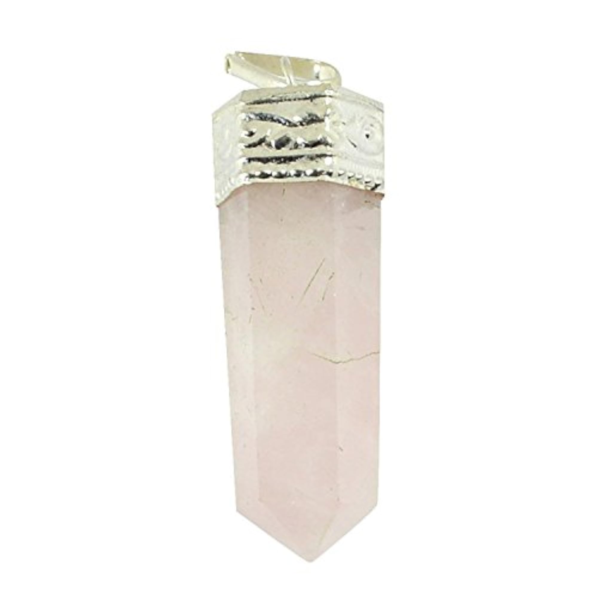 Pink Rose Quartz Pencil Pendant, Pack of 5, Healing Gift