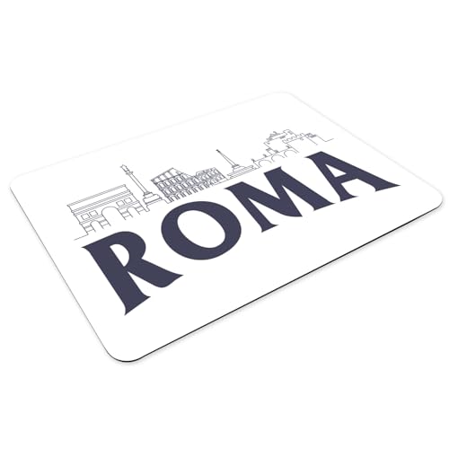 Sets de table grand format Roma finition caoutchouc blanc minimaliste