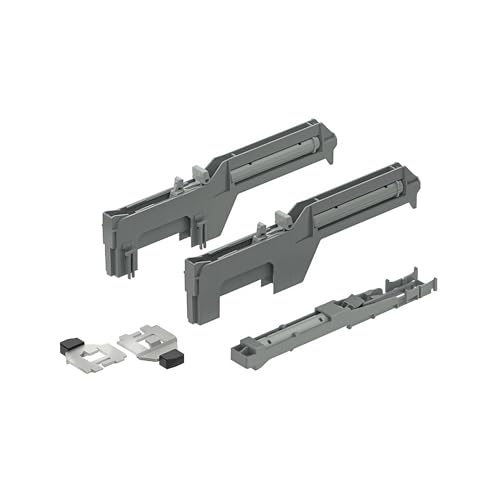 Brixwell QG87-001 Easy Close Mechanism, for Top Bottom Mounted Pull Out Cabinet Gray