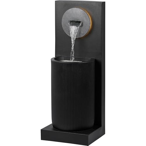 dobar® Gartenbrunnen Hanuman mit LED-Beleuchtung - Springbrunnen...