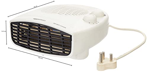 Amazon Basics 2000/1000 Watt Room Heater with Adjustable Thermostat (ISI certified, White color, Ideal for small to medium room/area)