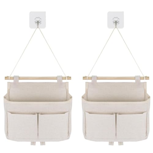2 Stück Hängeorganizer, Hängeorganizer Camping, Baumwolle und Leinen...