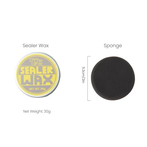 BOOWAN NICOLE 30ML Sealer Wax Food-Safe Concrete Plaster Stone Sealing Waterproof Set Cement Work Carnauba Wax with Cloths for Handmade Crafts, Tasteless