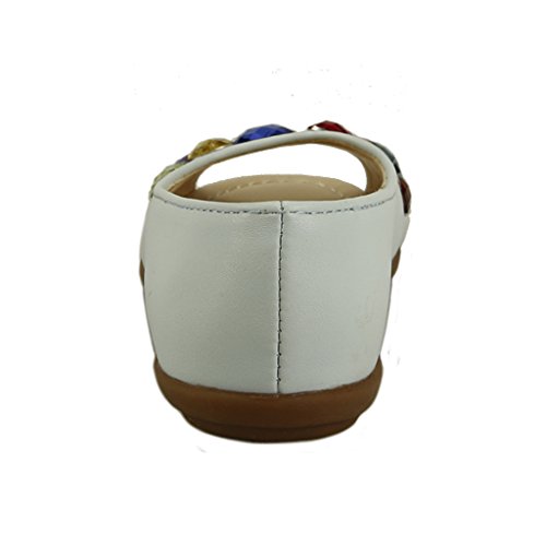 The Doll Maker Peep Toe Rhinestone Flat3