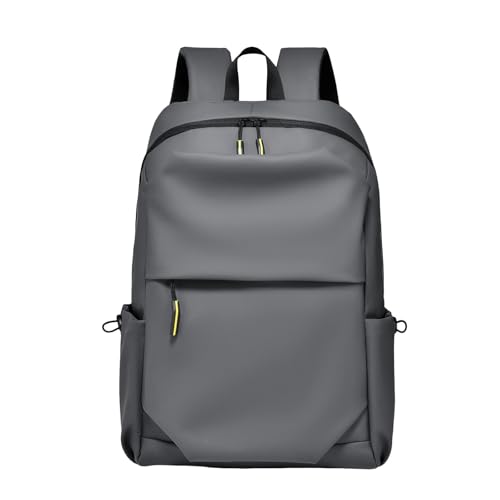 Sac à dos portable gris brodé pour étudiants et voyageurs actifs