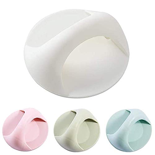 Krupasadhya Self Adhesive Peel and Stick Plastic Handles Pull knob for Sliding Door, Drawer, Window, Commode and Cupboard Cabinet, Pack of 4, Finish Type - Brushed 2