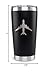 JENVIO Pilot Gifts | 20oz Laser Etched Stainless Steel Travel Tumbler Mug 2 Lids 2 Straws Gift Box and Card Included | Aviation Flight Attendant Airplane Decor Men Christmas