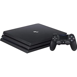 Playstation 4 Pro 2TB SSHD Console with Dualshock 4 Wireless Controller Bundle, 4K HDR, Playstation Pro Enhanced with Solid State Hybrid Drive (Renewed)
