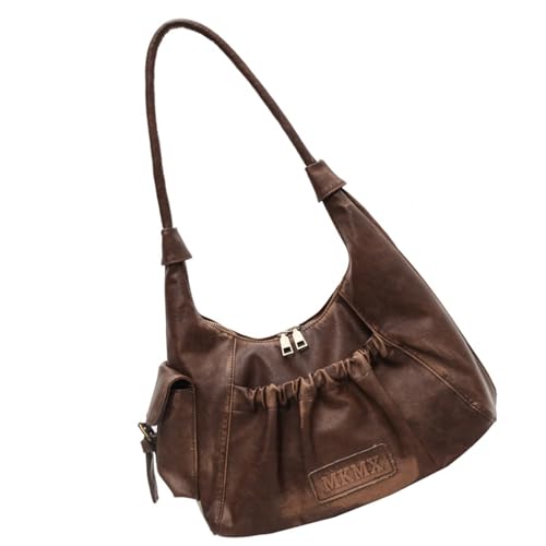 Sac à bandoulière rétro femme Morain sac à main en cuir PU noir