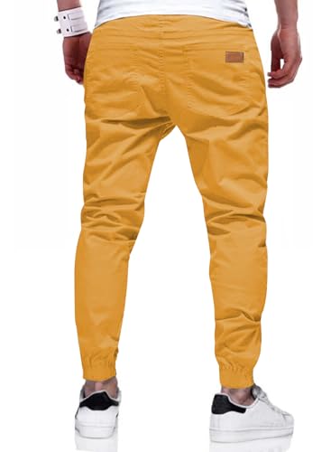 Image of JMIERR Mens Cotton Stretch Joggers Casual Twill Athletic Track Pants