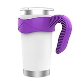 Tumbler handle fits for 20 OZ YETI Tumbler, OZARK TRAIL Tumbler, Rambler Tumbler… (Purple)