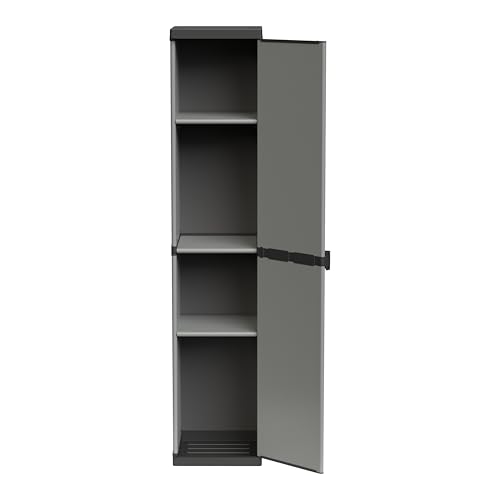 Adventa: Armoire en résine de PVC et PP, 1 Porte, 3 étagères, Facile à Assembler, système modulaire, résistant, adapté pour Les environnements...