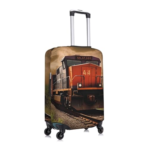 Travel Luggage Cover Fashion Suitcase Protector Freight Train Spandex Baggage Covers Washable Suitcase Covers Anti-Scratch Luggage Cover Protectors Fits 18-32 Inch Suitcases Medium2