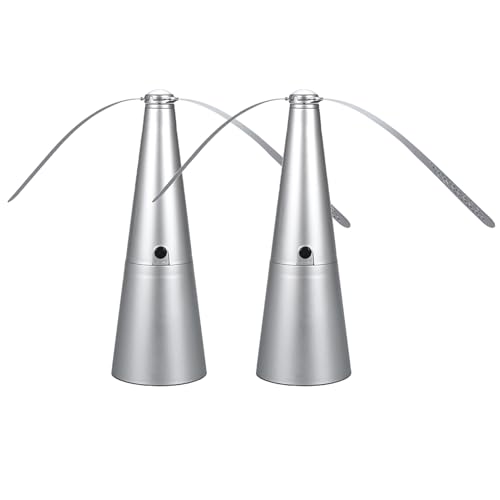 Jiimhte Abanicos para Moscas para Mesas, 2 Piezas Ventilador Portátiles Repelente Demoscas, Ventiladores Antimoscas, Ahuyentador Demoscas con Aspas S Uaves, Repelente Moscas Paras Interior Exterior