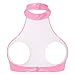 Lejafay Women's Sexy PVC Leather Mini Bra Top Clubwear Hollow Out Latex Sleeveles Vest Tops Pink Small