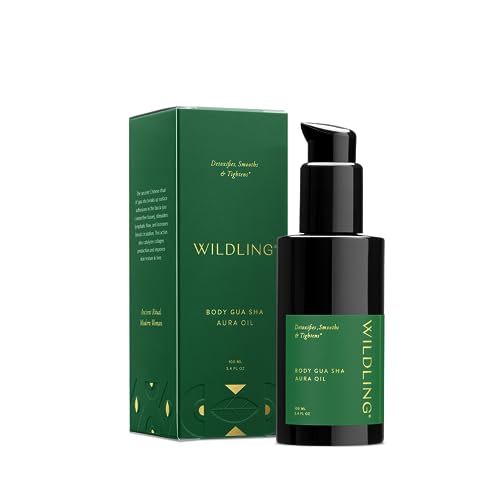 WILDLING Aura Rose Pepper Toning Body Oil I Hydrate Smooth Tone+Tights Skin w/ Wild Rose Pepper Mastic+Organic Helichrysum I Cellulite Smoothing Lymphatic Drainage and Blood Circulation Improvement