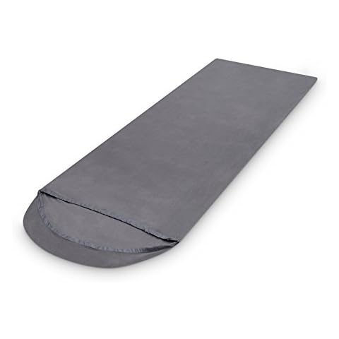 Mivall Fleeceinlett Decke grau 225 x 78 cm Hüttenschlafsack Cover