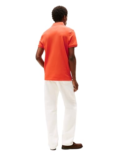 Image of Tommy Hilfiger Men's Short Sleeve Polo Shirts in Regular Fit With Stretch and Organic Pique Cotton