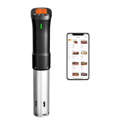 Image of InkSous WIFI 2.4G Sous Vide Cooker 1000W Immersion Circulator with APP 14 Recipes,Alarm,Calibration & Timer, 3D Water Fast Heating Ultra-Quiet Sous Vide Machine