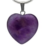 Amethyst Herzanhänger 2x2 cm Anhänger Herz Edelstein Heilstein Damen Herren