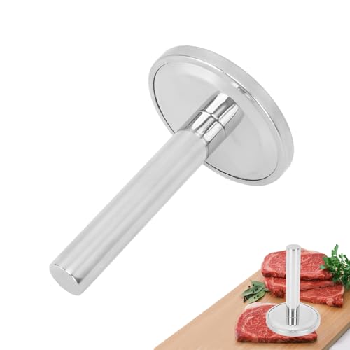 Meat Pounder Tenderizer, Meat Tenderizer Hammer Stainless Steel Round Chicken Flattener Tool Heavy Duty Kitchen Meat Mallet Meat Hammer Pounder Flattner Beater for Steak Beef Chicken Pork
