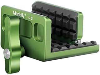 Manbily Shooting Saddle Gun Rifle Rest, Aluminum Gun Clamp Platform Head for Shooting Stick Tripods Bipods Monopods, Mount Adapter for Hunting, Target Practice and Outdoors-Green