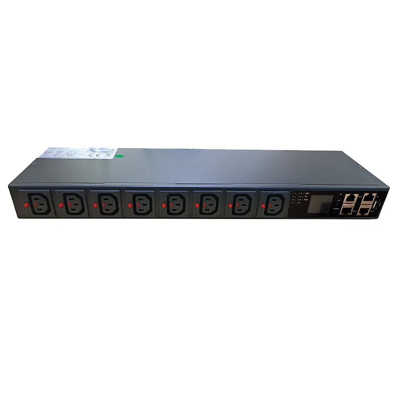 8-bit C13 Rack-Mounted Smart PDU 15 amps 1U19 inches SNMP Network Protocol Socket Push Email Alarm (30Amps)