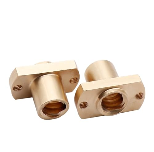 Metal Ball Screw nut 1pc T8 Lead Screw Nut Pitch 2mm Lead 8mm Brass T8x8mm Flange Screw Nut with Thread