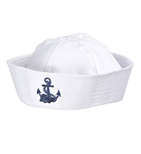 WIDMANN Gorro de marinero, diseño de ancla, ideal como accesorio para marineros, disfraces y complementos