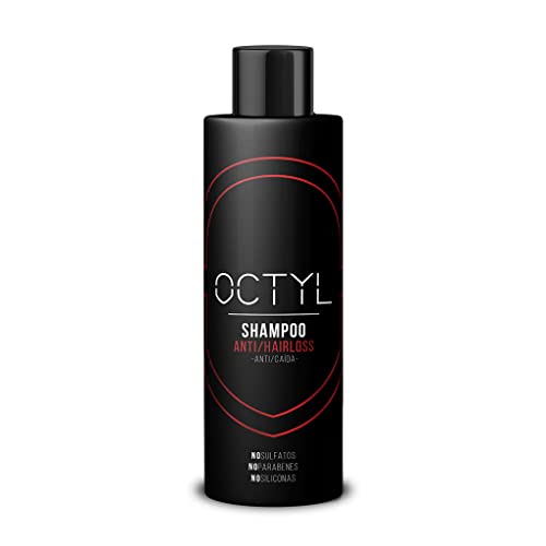 OCTYL - Shampoo Anti/Hairloss | Champú Anticaída | Fortalecimiento y Crecimiento Capilar | Sin Sulfatos ni Parabenos ni siliconas | Extractos Botánicos y Ginkgo Biloba | Todo Tipo de Cabello | 250ml