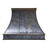 DOMINEVA Zinc Range Hood,48''W,48''H,21''D,1150CFM,ZH7-C3B4T