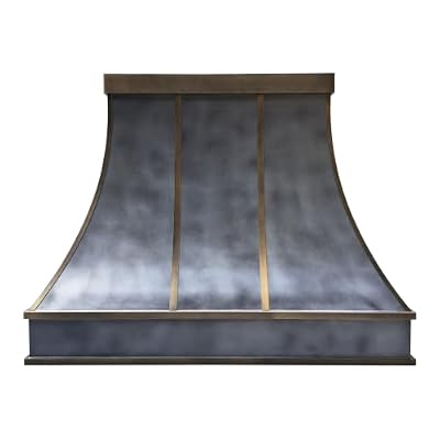 DOMINEVA Zinc Range Hood,48''W,48''H,21''D,1150CFM,ZH7-C3B4T