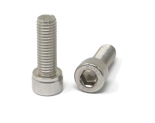 Image of iexcell 10 Pcs M10 x 30mm Thread Pitch 1.5 mm Stainless Steel 304 Hex Socket Head Cap Screws Bolts Kit