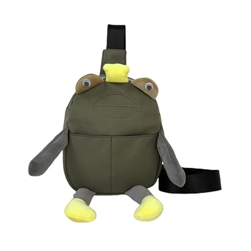 Image of Frog Crossbody Handbags For Women Men Cute Shoulder Bag Nylon Sling Chest Bag Casual Travel Hiking Daypack