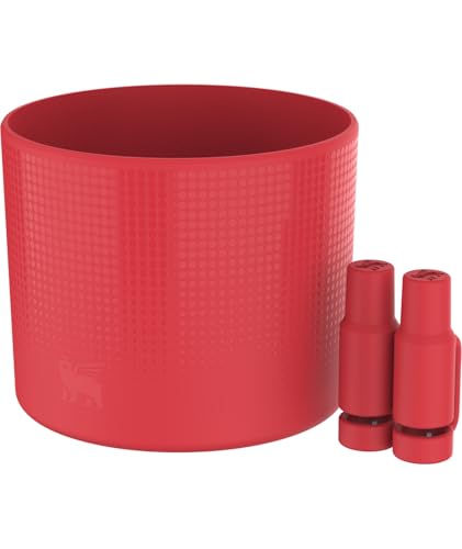 Image of Stanley Quencher Boot and Straw Cover Cap | Anti-Slip Silicone Protector for 40 oz Tumbler with Handle | Accessory Set for Stainless Steel Drinking Cup | BPA-Free | Chili Red