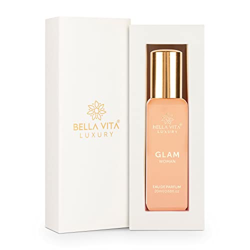Bella Vita Luxury GLAM Woman Eau De Parfum Perfume for Her with White Honey & Virginia Cedar|Floral Long Lasting EDP Fragrance Scent for Women, 20 Ml