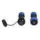 Luftfahrtstecker IP68 SP20 2Pin/3Pin/4Pin/5Pin/6Pin/7Pin Kunststoff Wasserdichter Luftfahrt Steckdose Männlich und Weiblich Stoßverbinder 25A 380V Aviation Plug Socket (4 Pin)