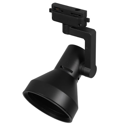 Ciieeo Lámpara de Riel LED Par30 Casquillo E27 Foco de Techo Negro Luz de Acento Regulable para Interiores Luminaria Empotrada Focos de Varilla y Luces de Disco Uso en Hogar y